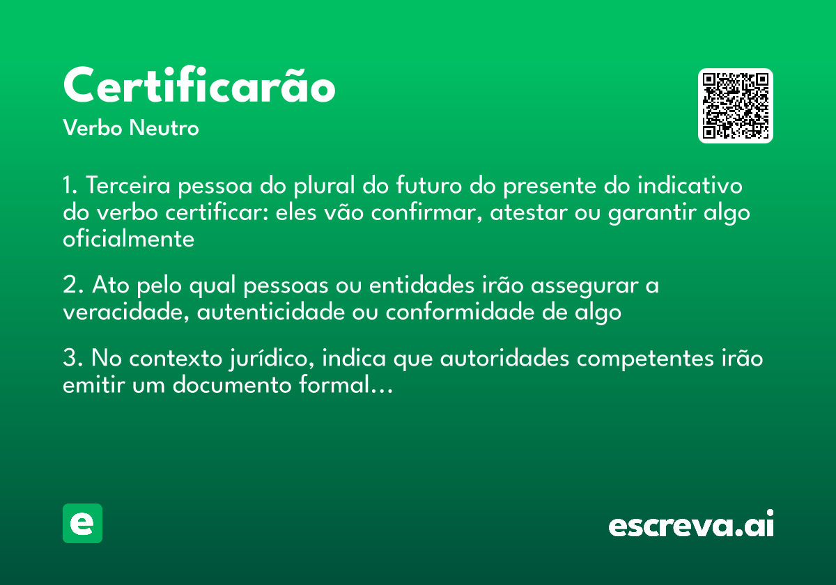 certificarão