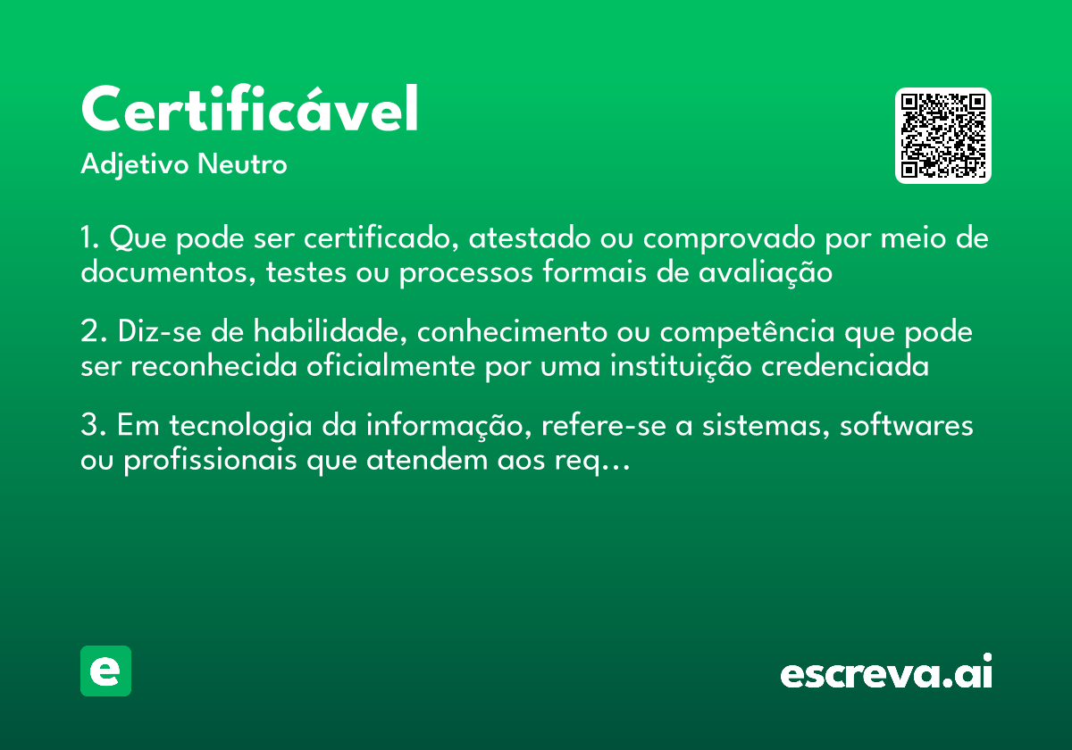 certificável