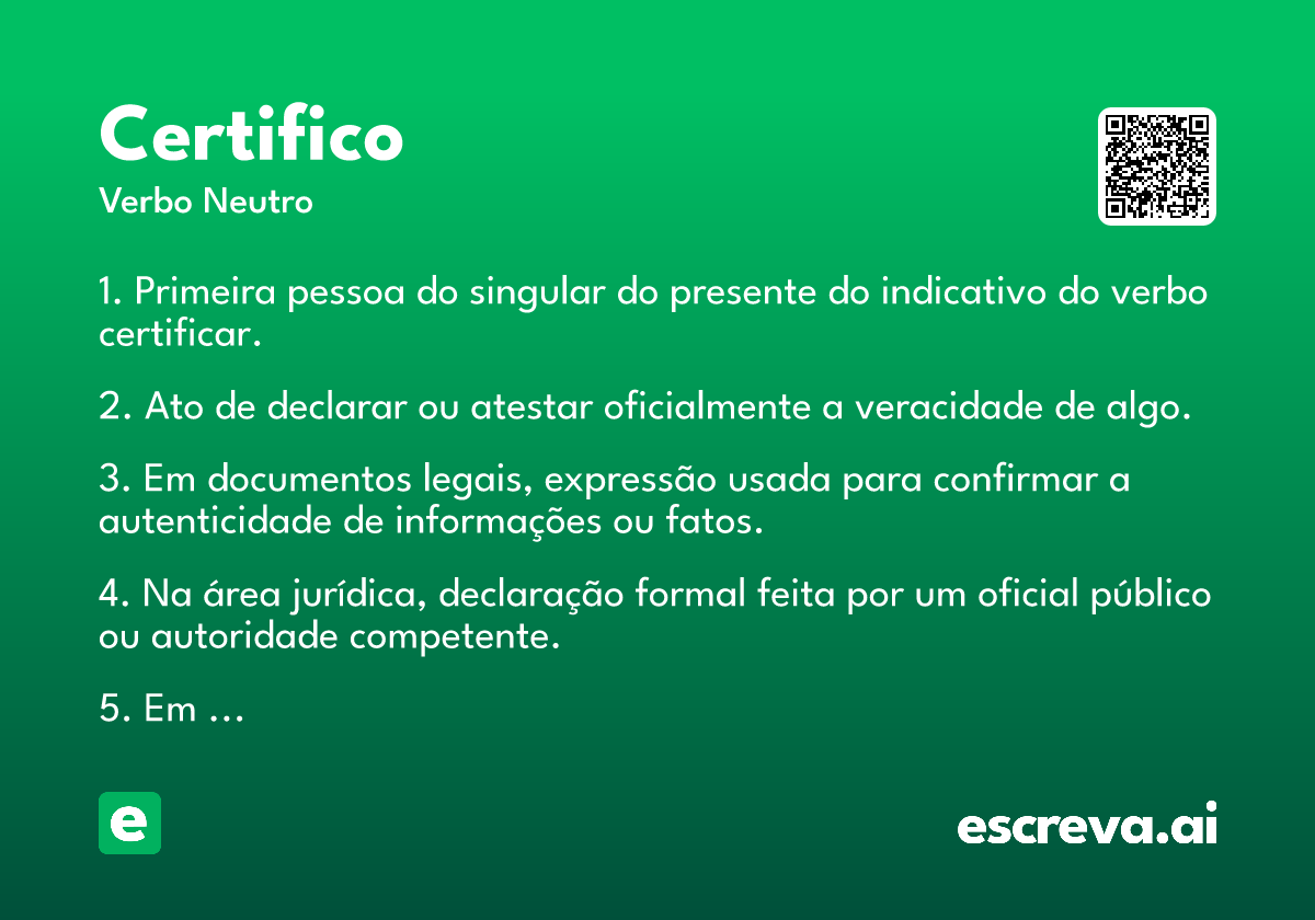 certifico