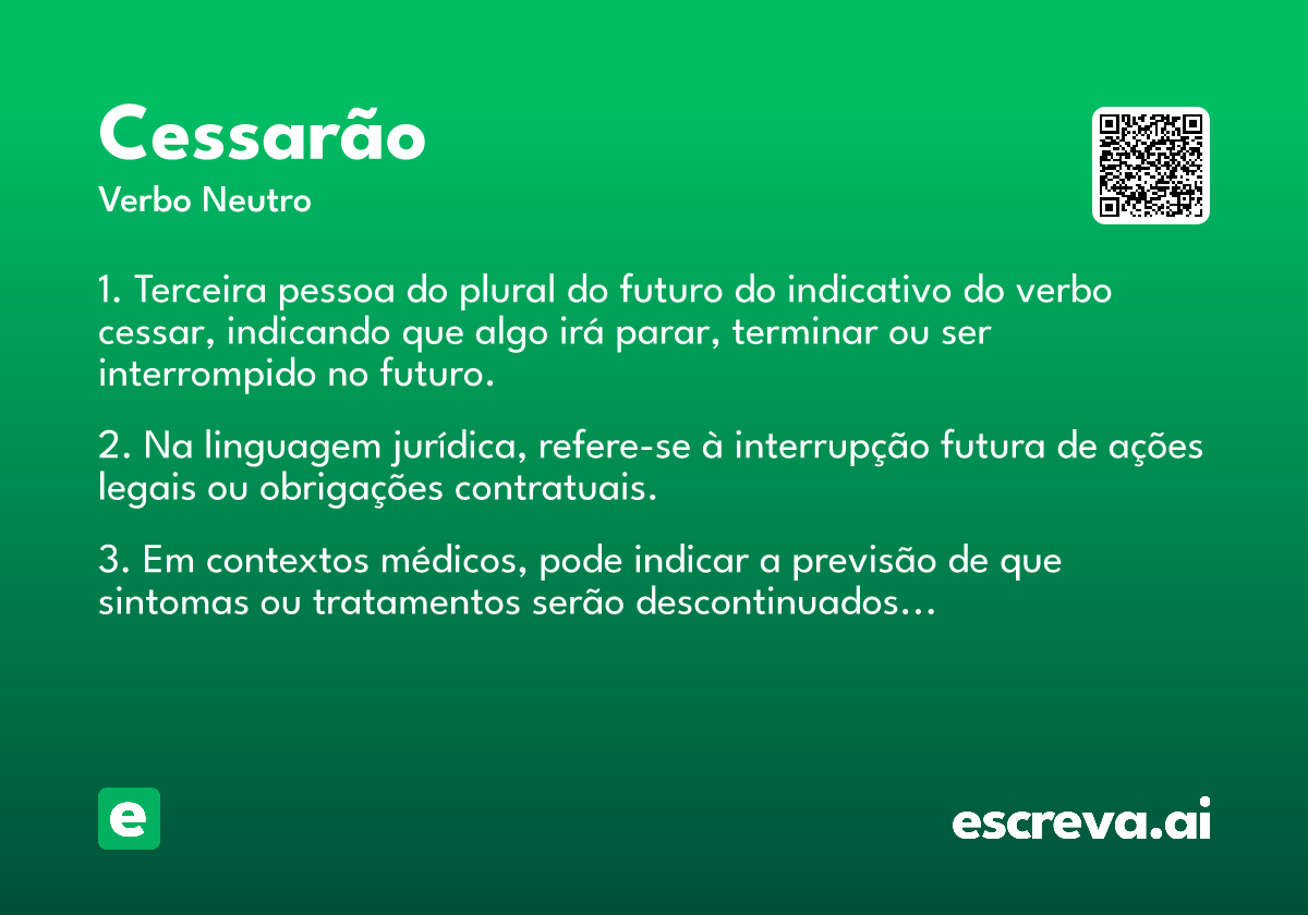 cessarão