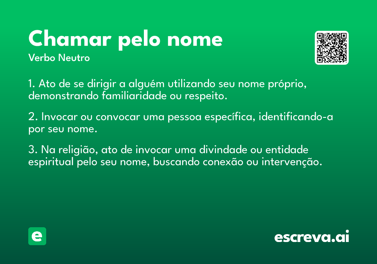 chamar pelo nome