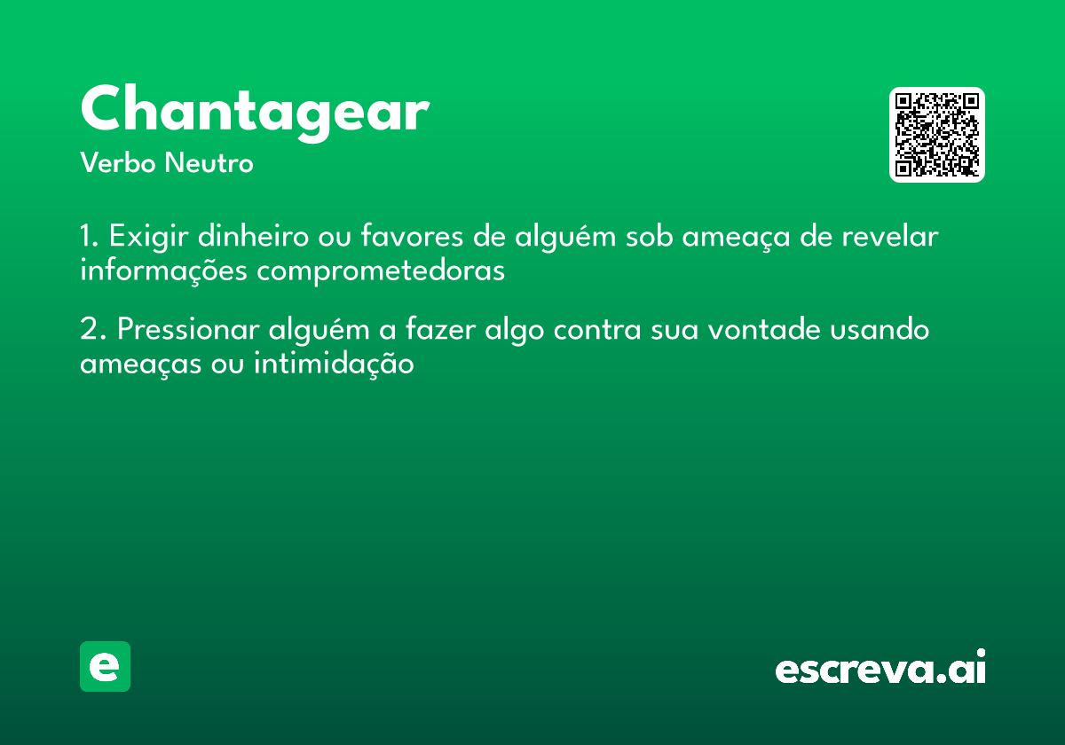chantagear