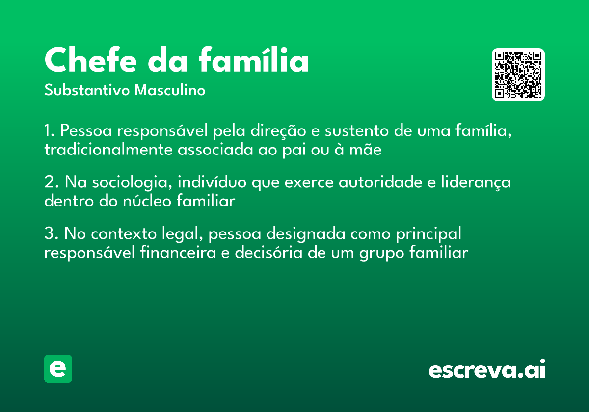 chefe da família
