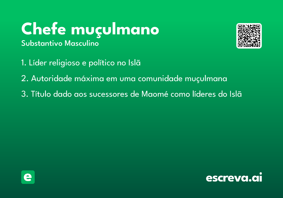 chefe muçulmano