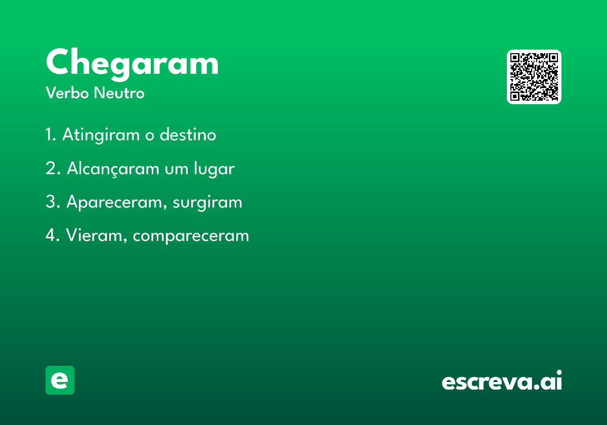chegaram