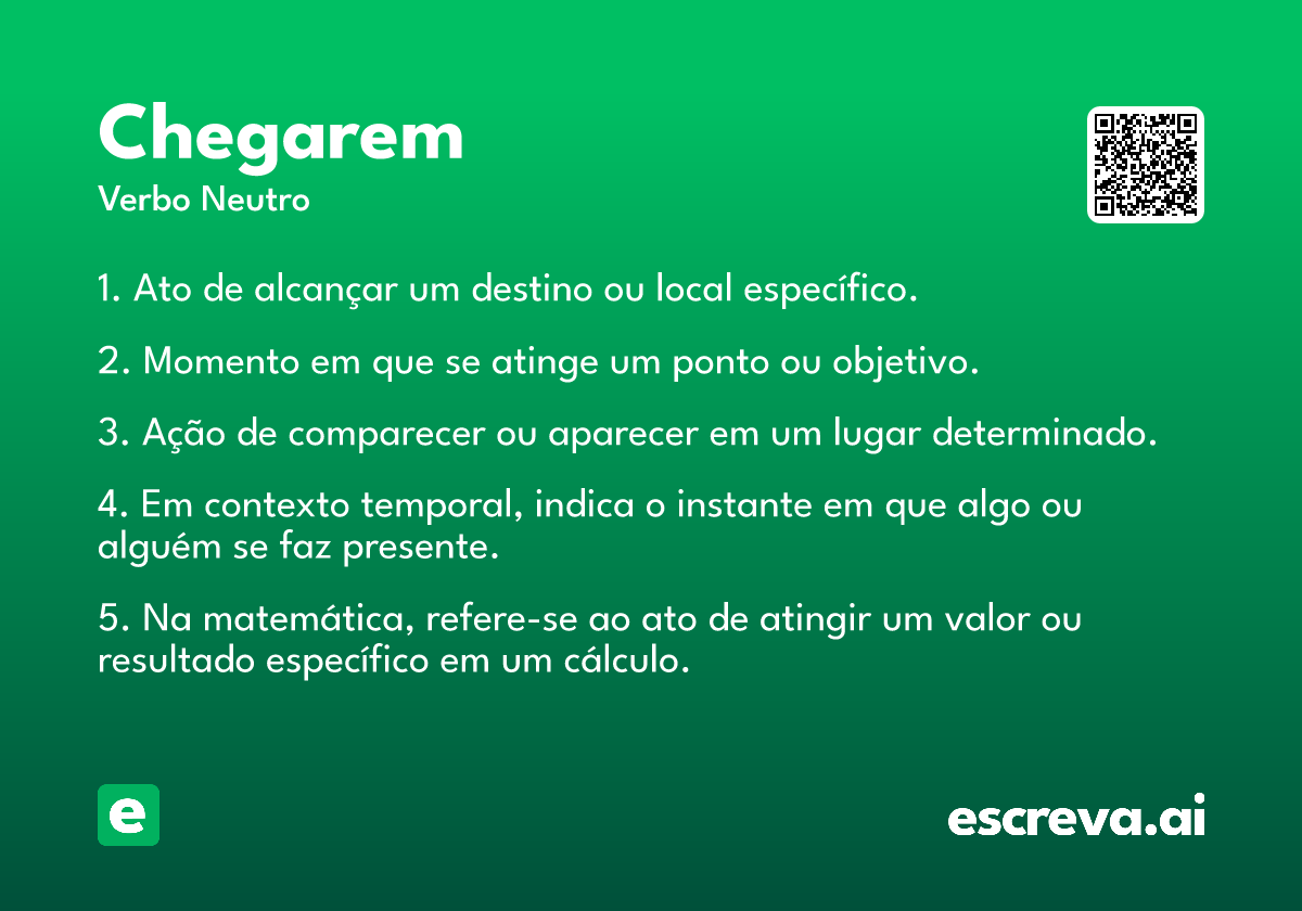 chegarem