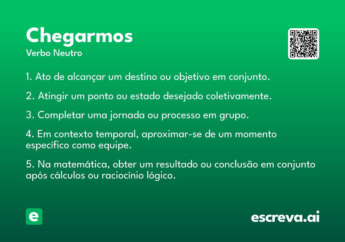 chegarmos