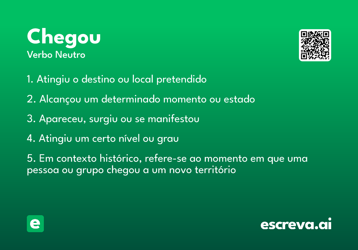 chegou