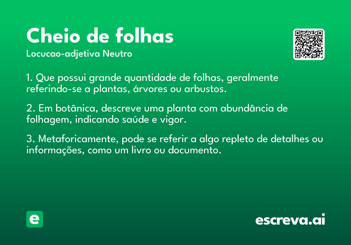 cheio de folhas