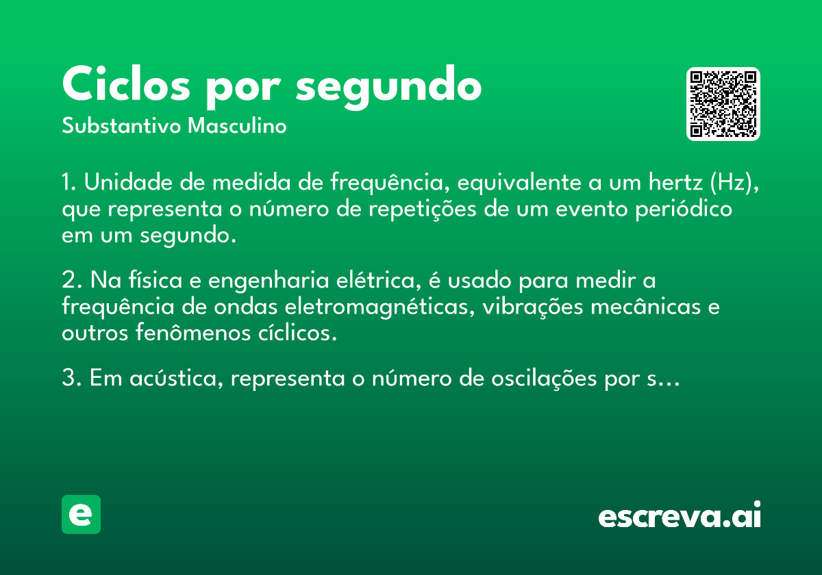 ciclos por segundo