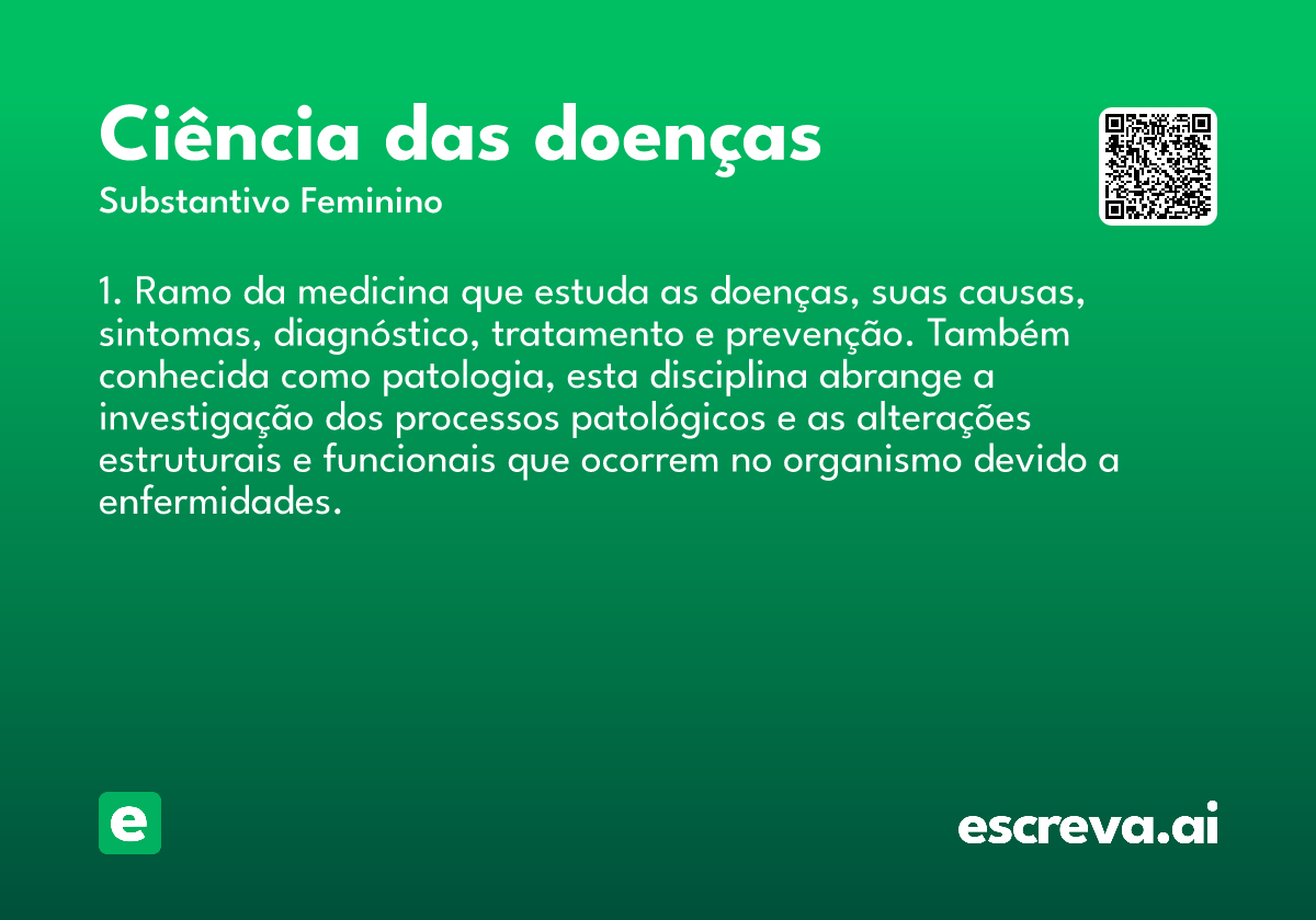 ciência das doenças