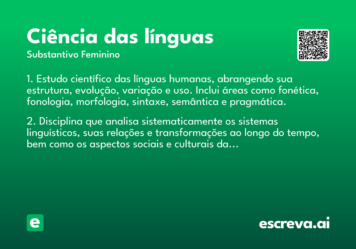 ciência das línguas