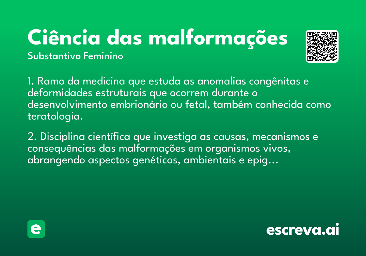 ciência das malformações