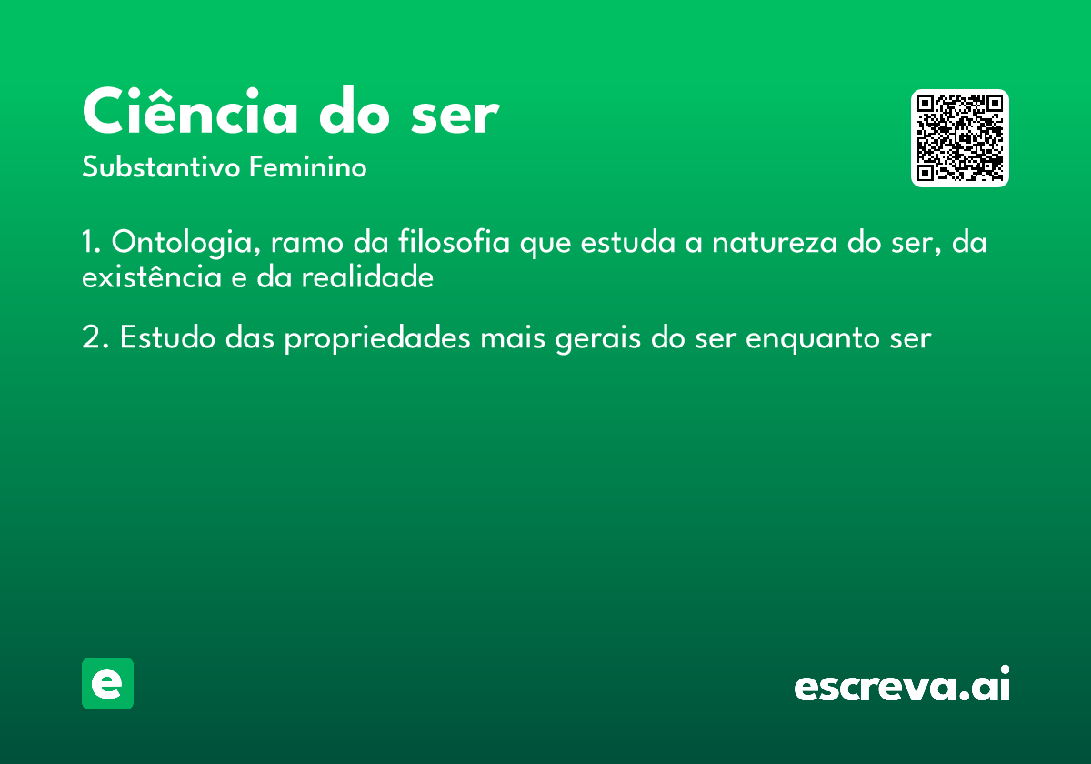ciência do ser