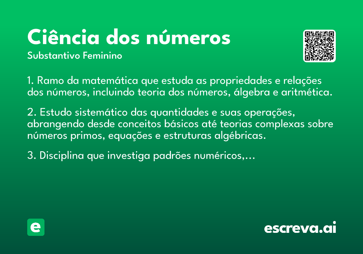 ciência dos números