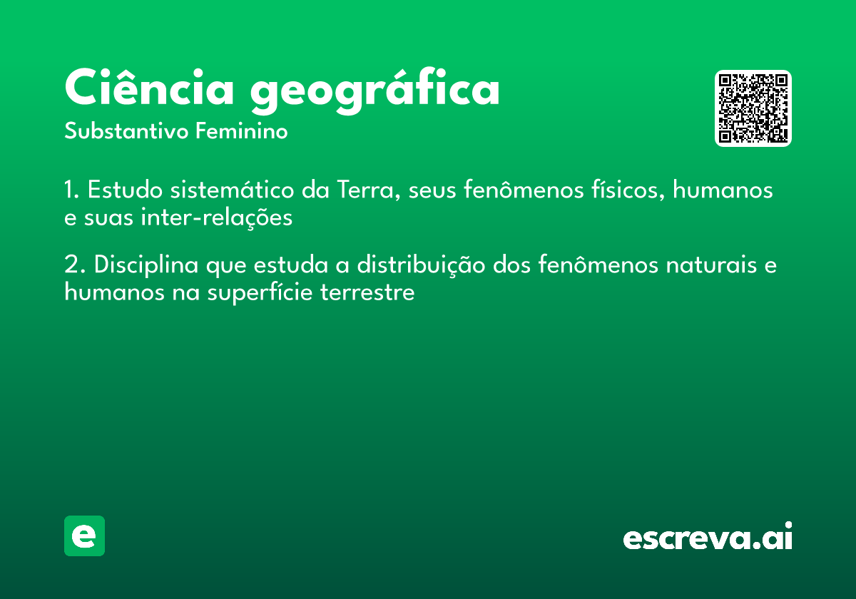 ciência geográfica