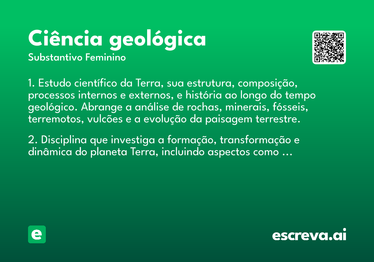 ciência geológica