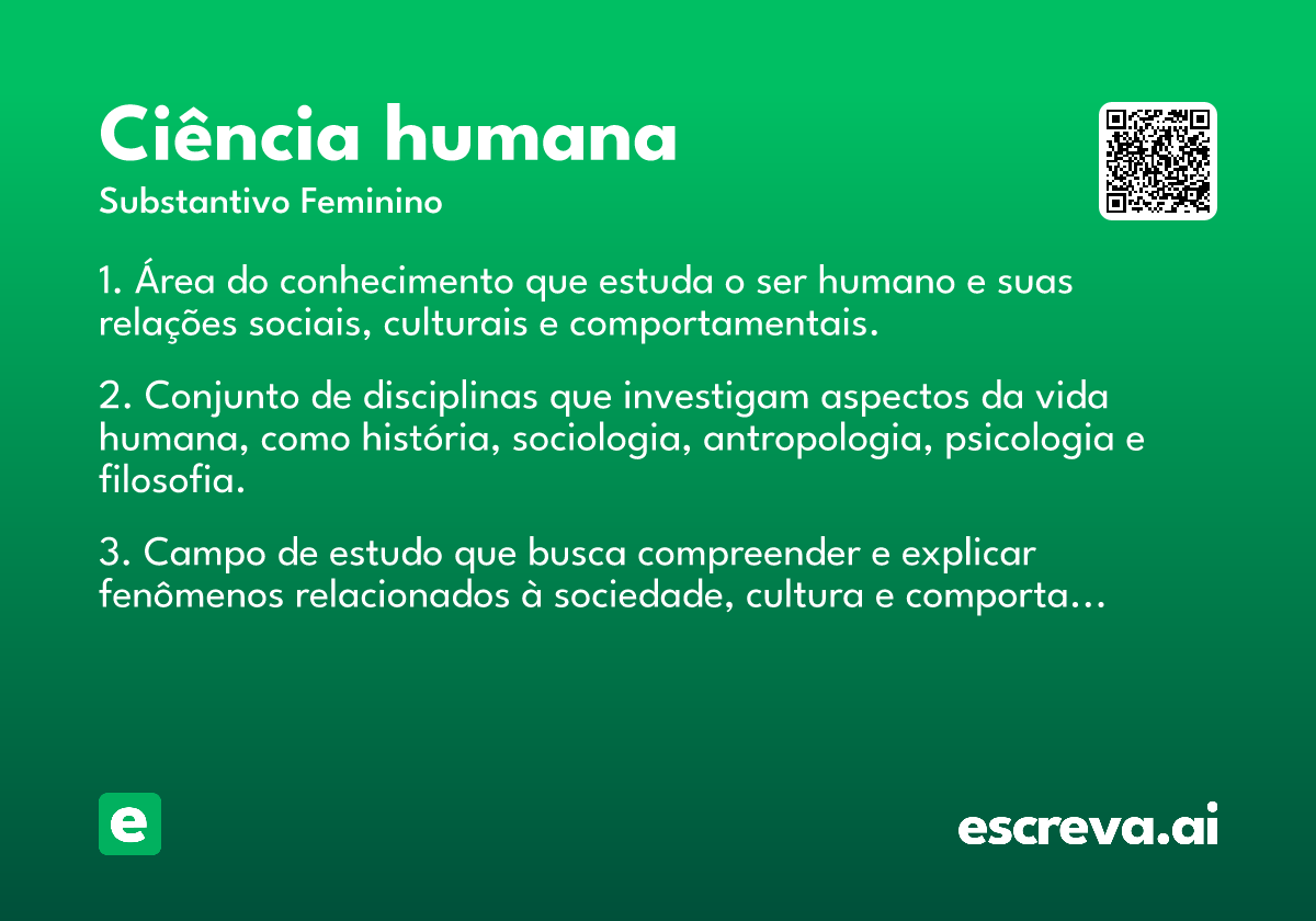 ciência humana