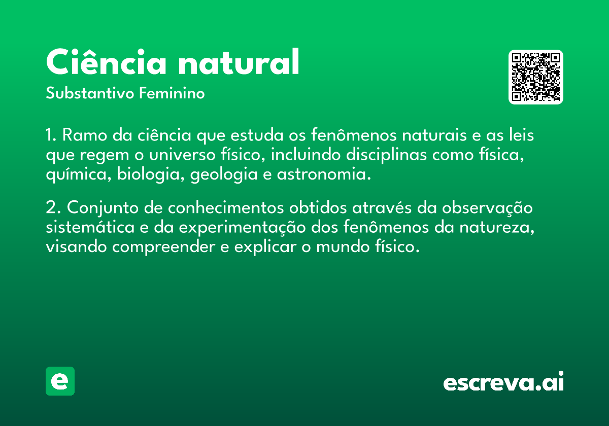 ciência natural