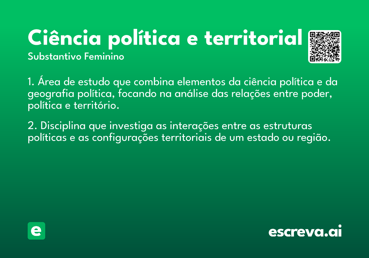 ciência política e territorial
