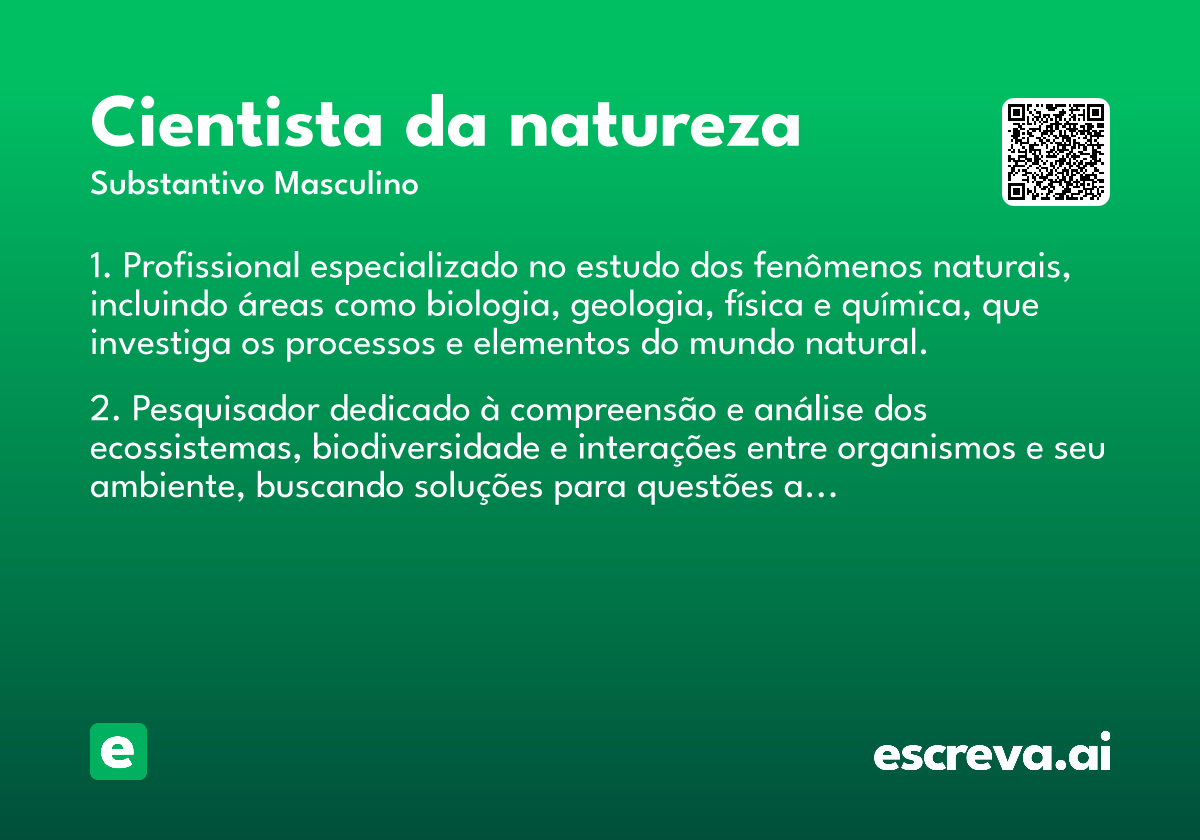 cientista da natureza
