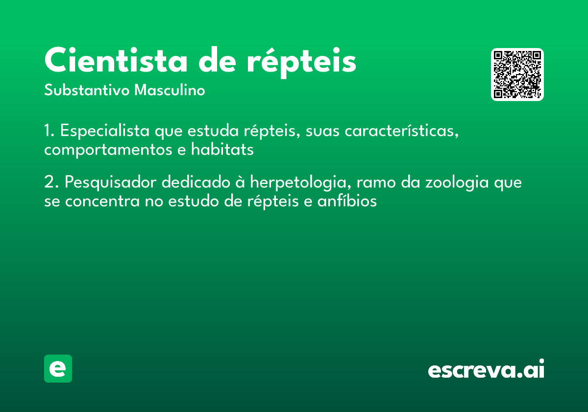 cientista de répteis