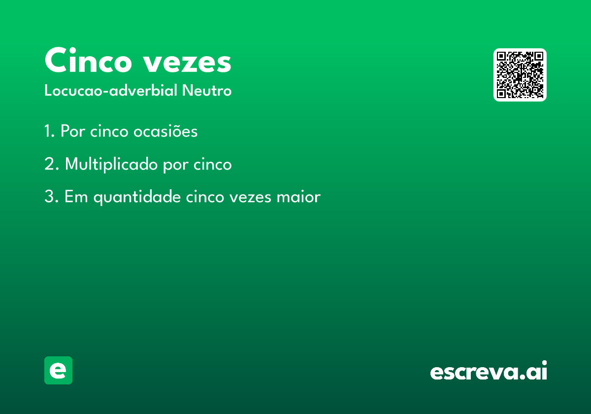 cinco vezes