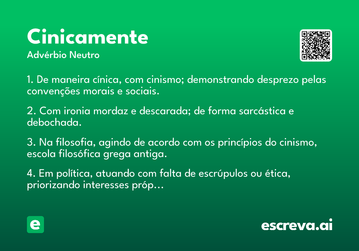 cinicamente