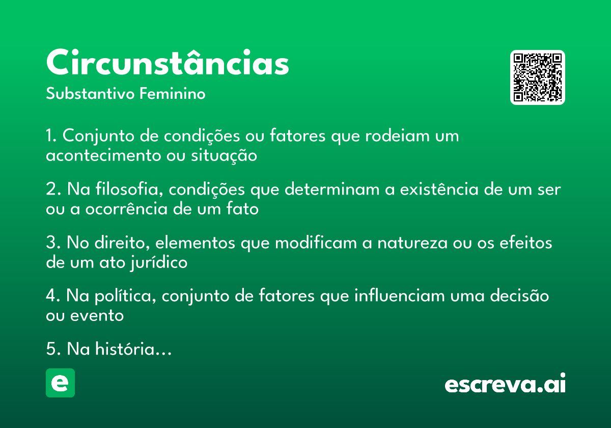 circunstâncias