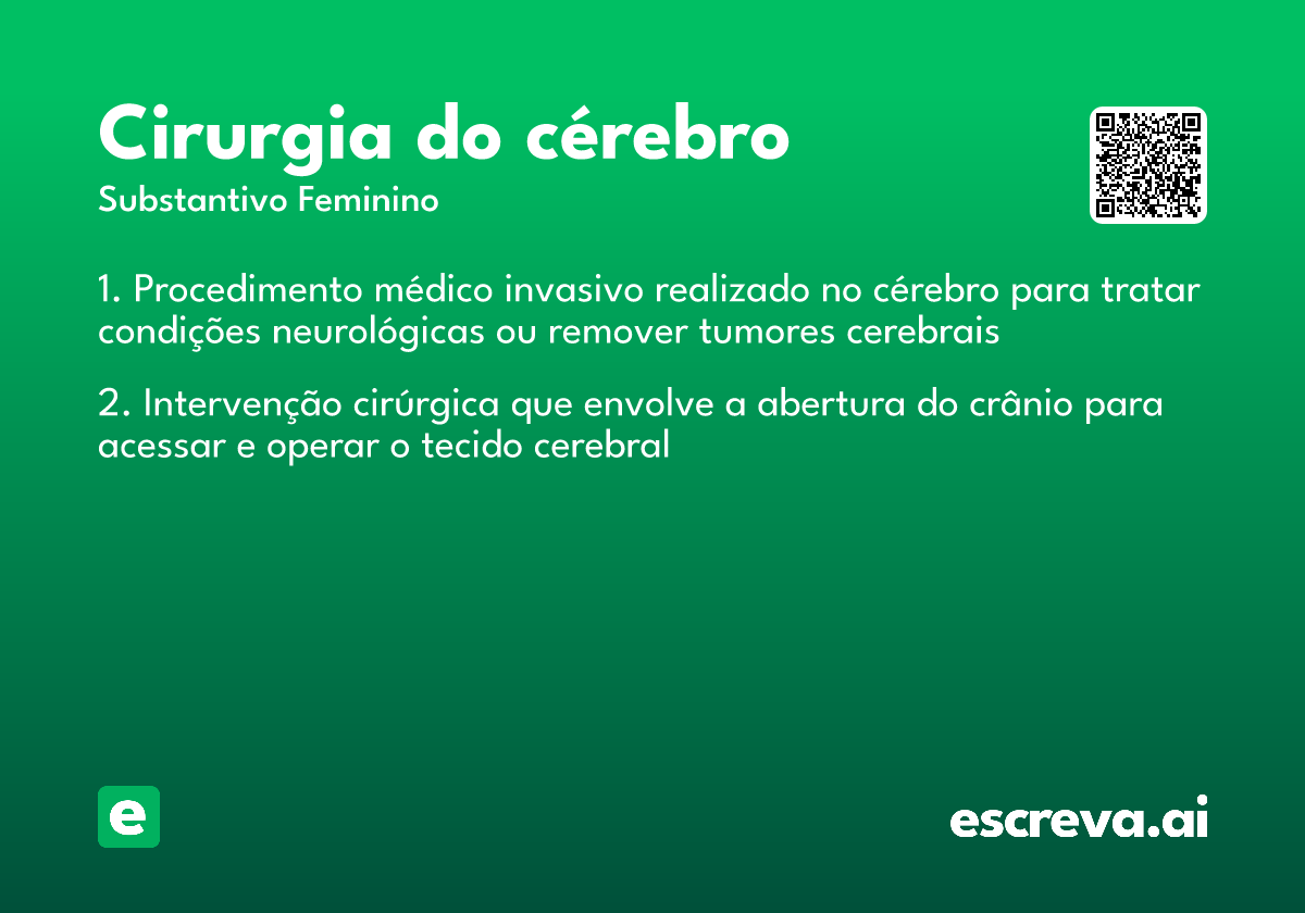 cirurgia do cérebro