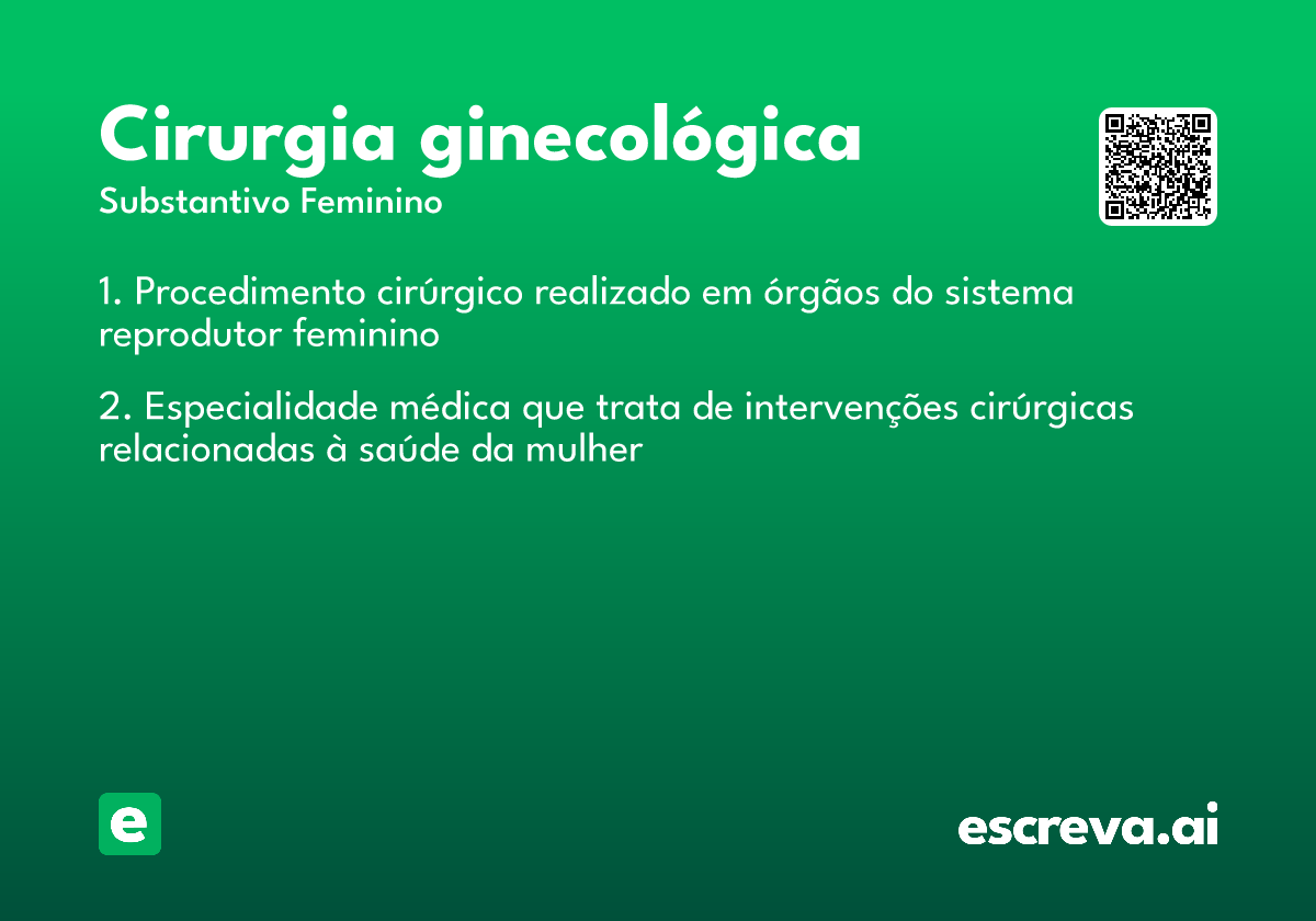 cirurgia ginecológica