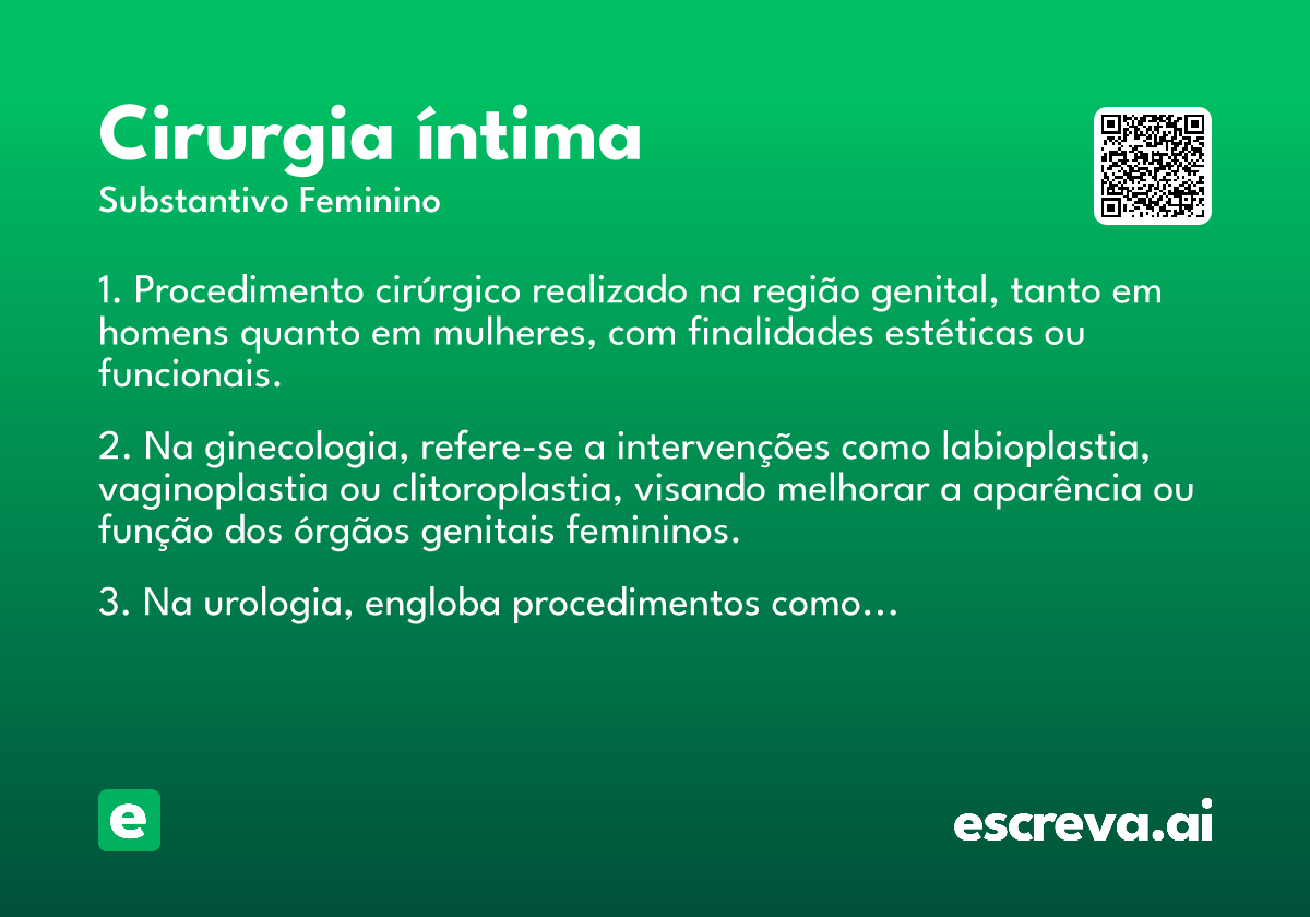 cirurgia íntima