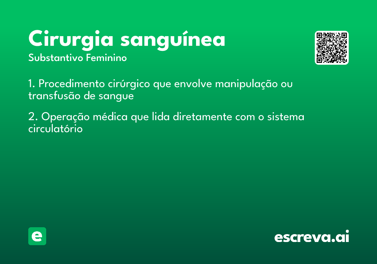 cirurgia sanguínea