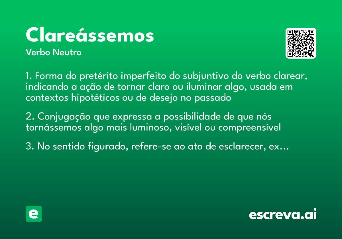 clareássemos