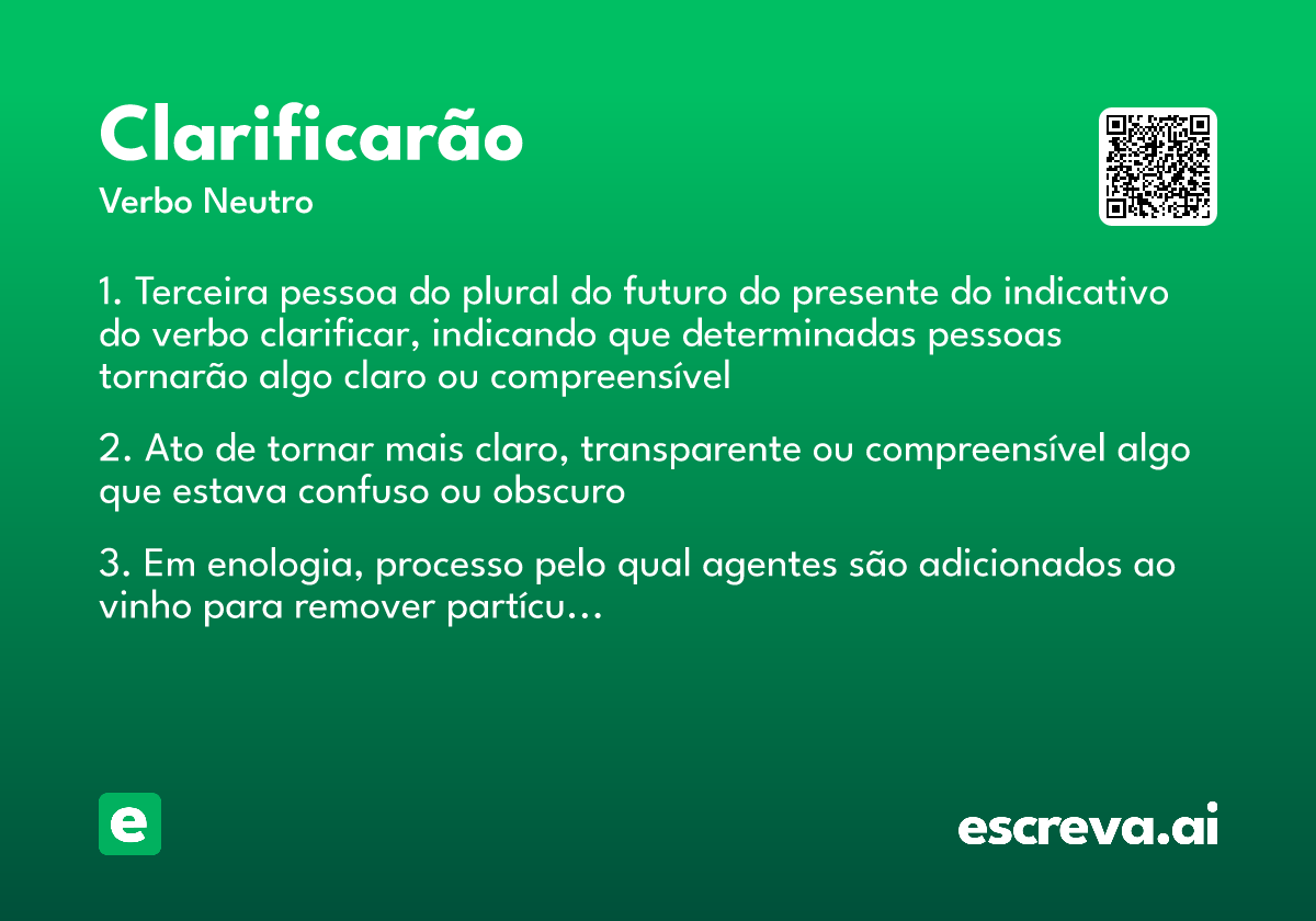 clarificarão