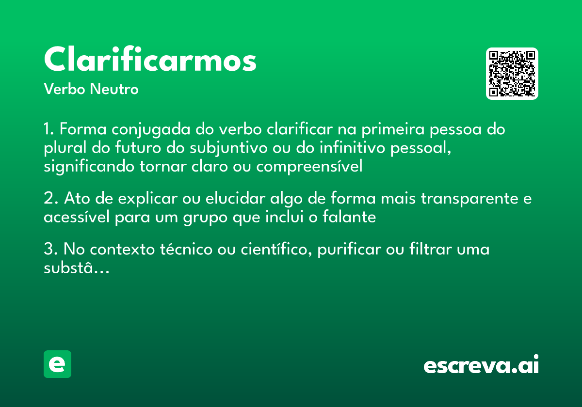 clarificarmos
