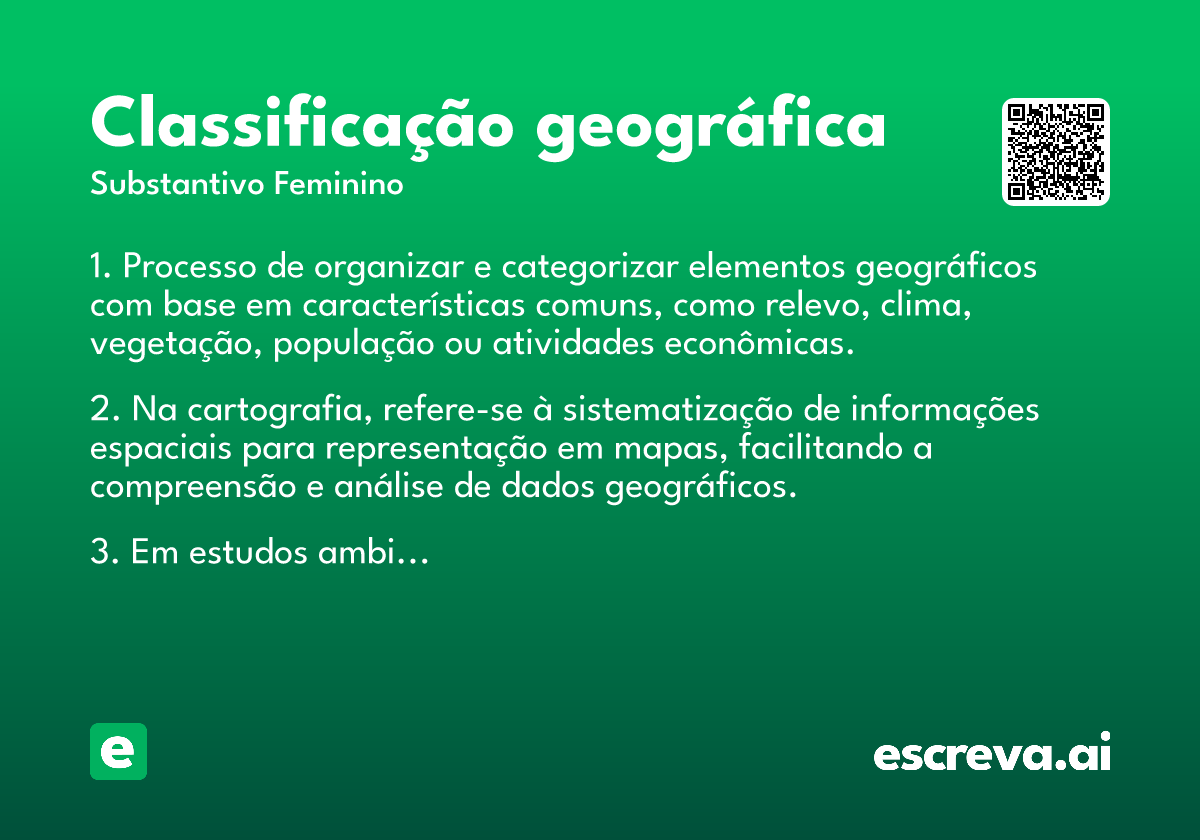 classificação geográfica
