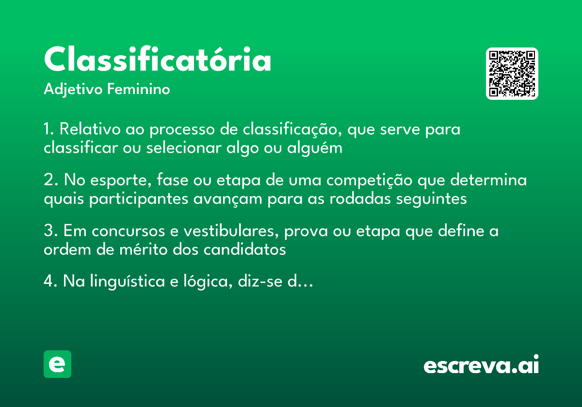 classificatória