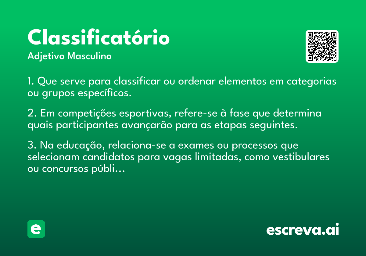 classificatório