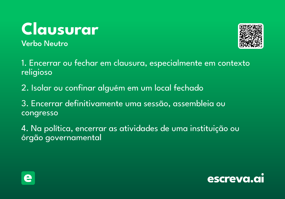 clausurar