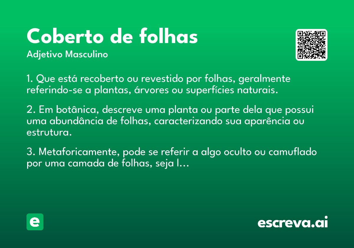 coberto de folhas