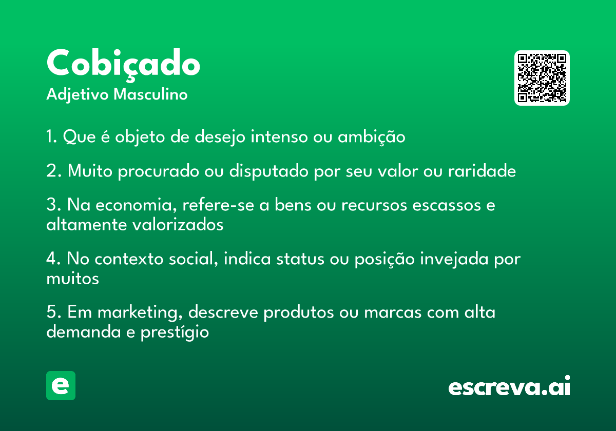 cobiçado