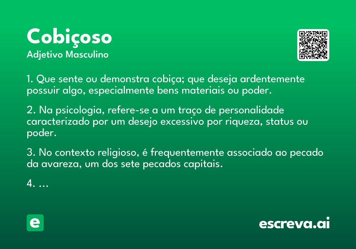 cobiçoso