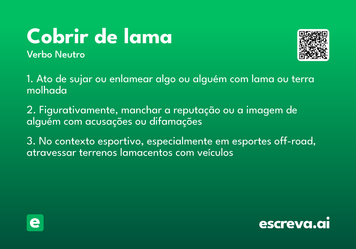 cobrir de lama