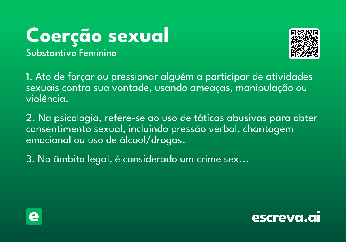 coerção sexual