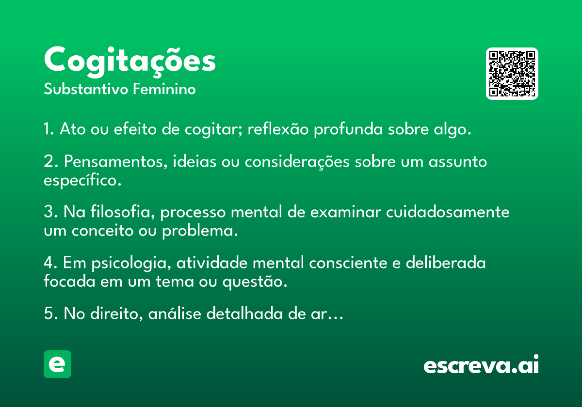 cogitações