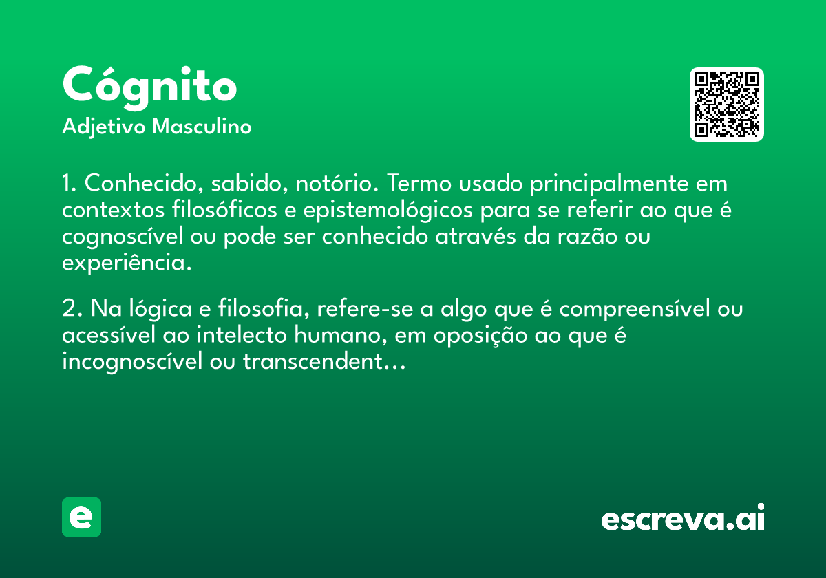 cógnito