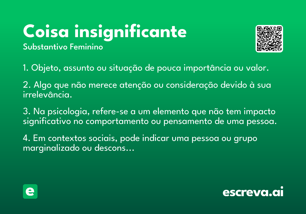 coisa insignificante
