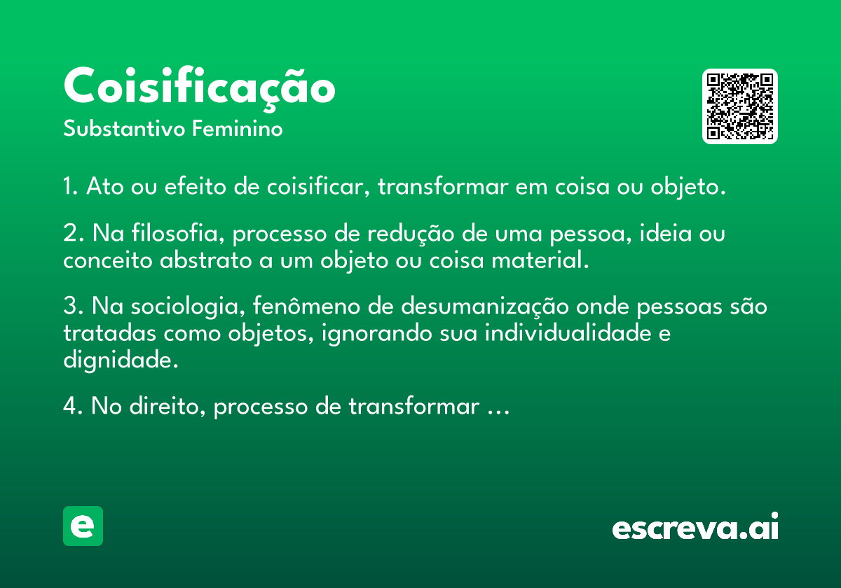 coisificação