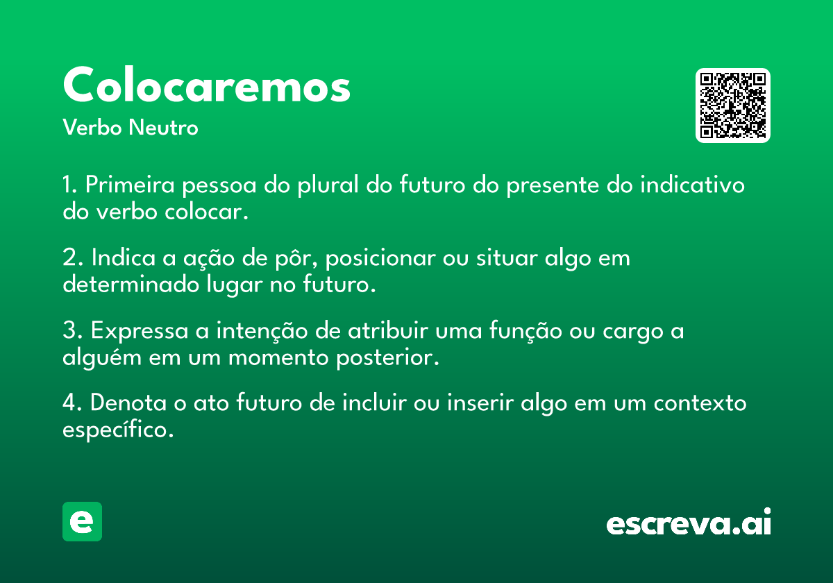 colocaremos